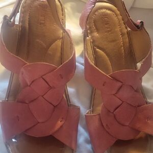 Born Orange Leather Sandals